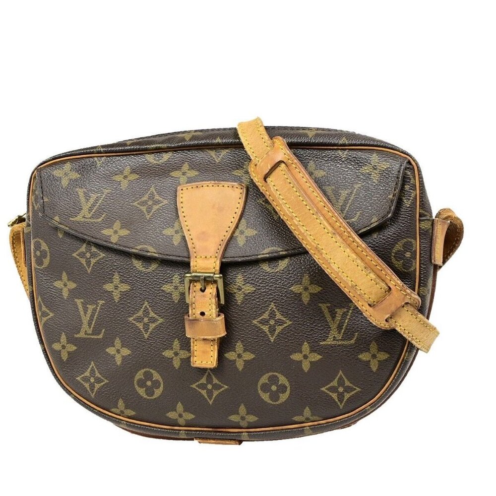 LOUIS VUITTON Jeune Fille MM Shoulder Bag Monogram Leather Brown M51226 64EB793
